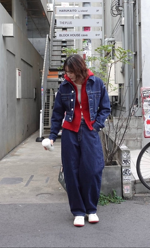 ホワイトボタンデニムJK